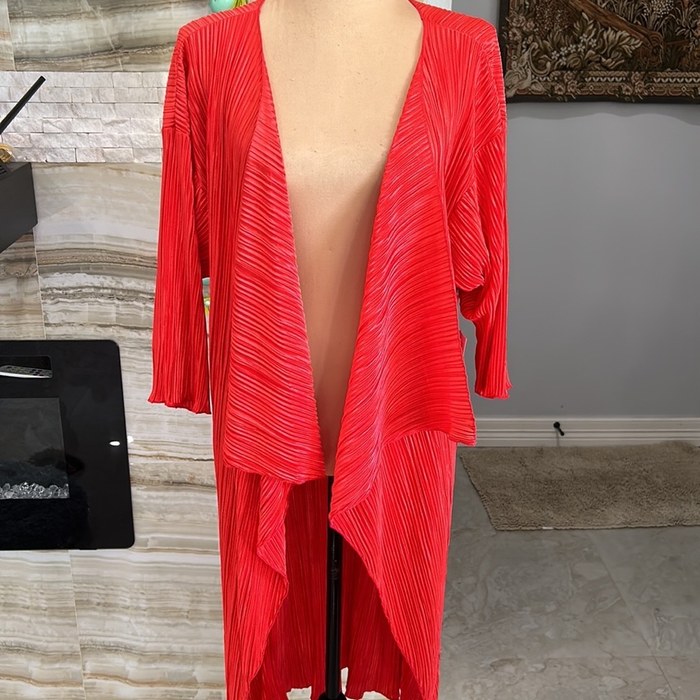New With Tags LulaRoe Bright Orange Kimono Open Cardigan Cover. Size S